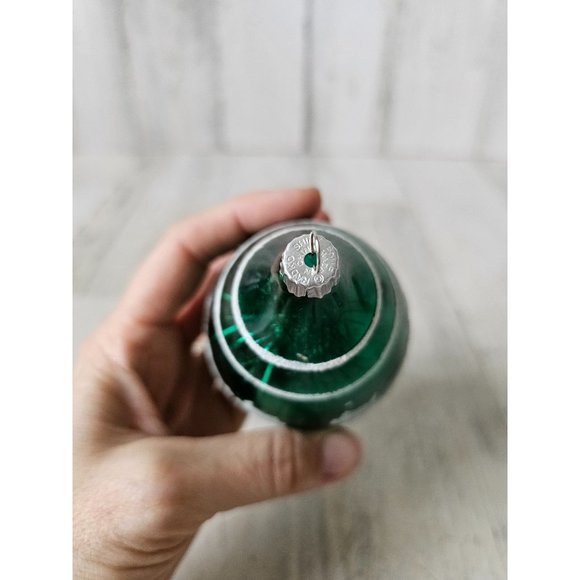 Radko shiny Brite vintage Nativity green tinsel ornament Jesus Mary Joseph Xmas - Picture 5 of 7